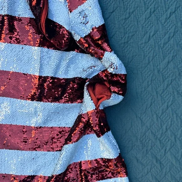 Maeve Brown and Blue Sequin Dress Anthropologie - Picture 3 of 8